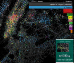 NY Tweet map